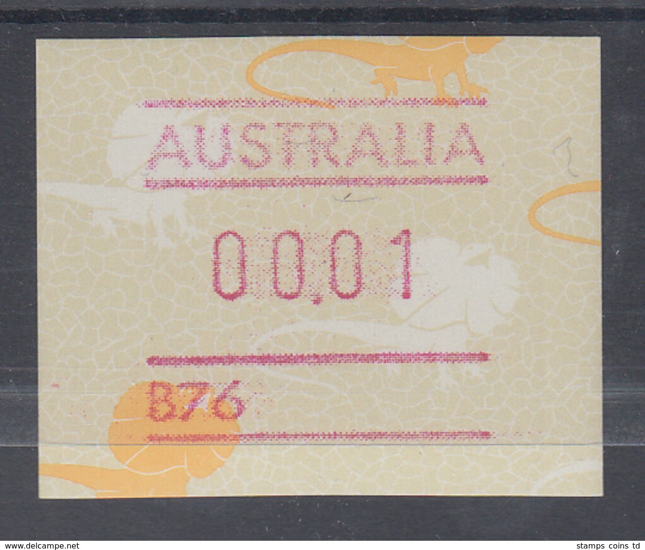 Australien Frama-ATM Kragenechse, Mit Automatennummer B76 ** - Machine Labels [ATM]