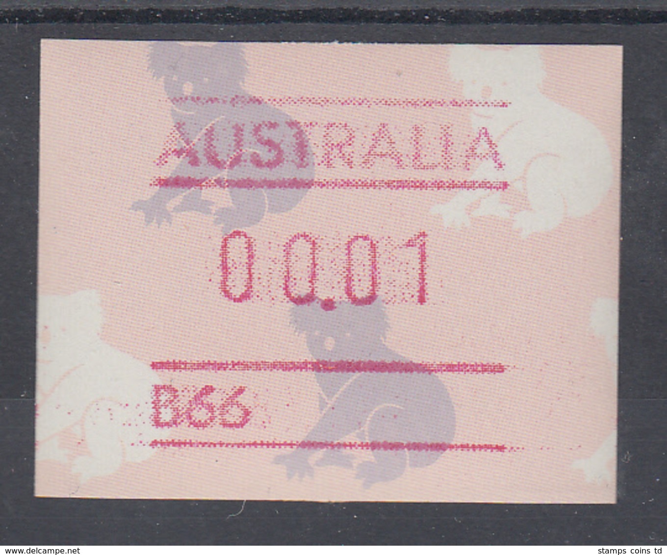 Australien Frama-ATM Koala Mit B-Nummer ** - Vignette [ATM]