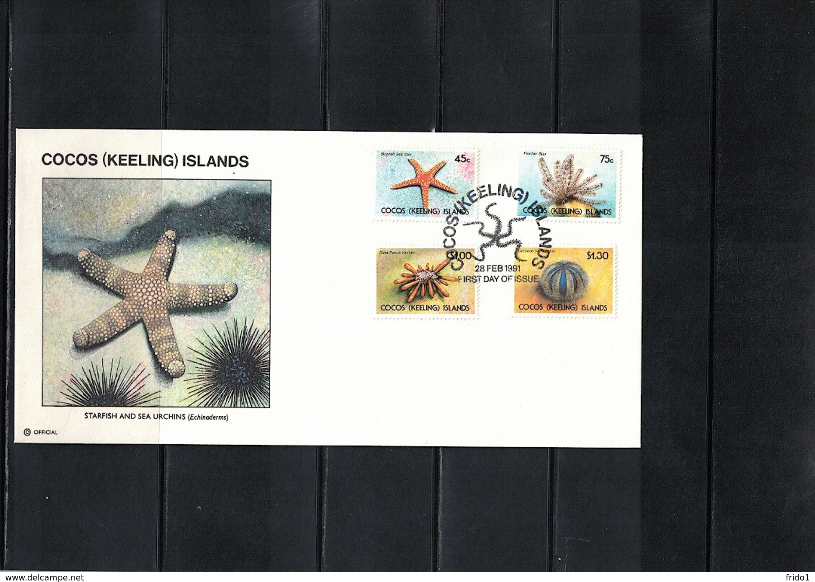 Cocos ( Keeling) Islands 1991 Marine Life FDC - Kokosinseln (Keeling Islands)