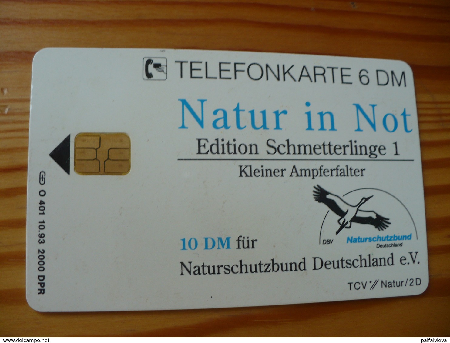 Phonecard Germany O 401 10.93 2000 Ex. - Butterfly - O-Series : Séries Client