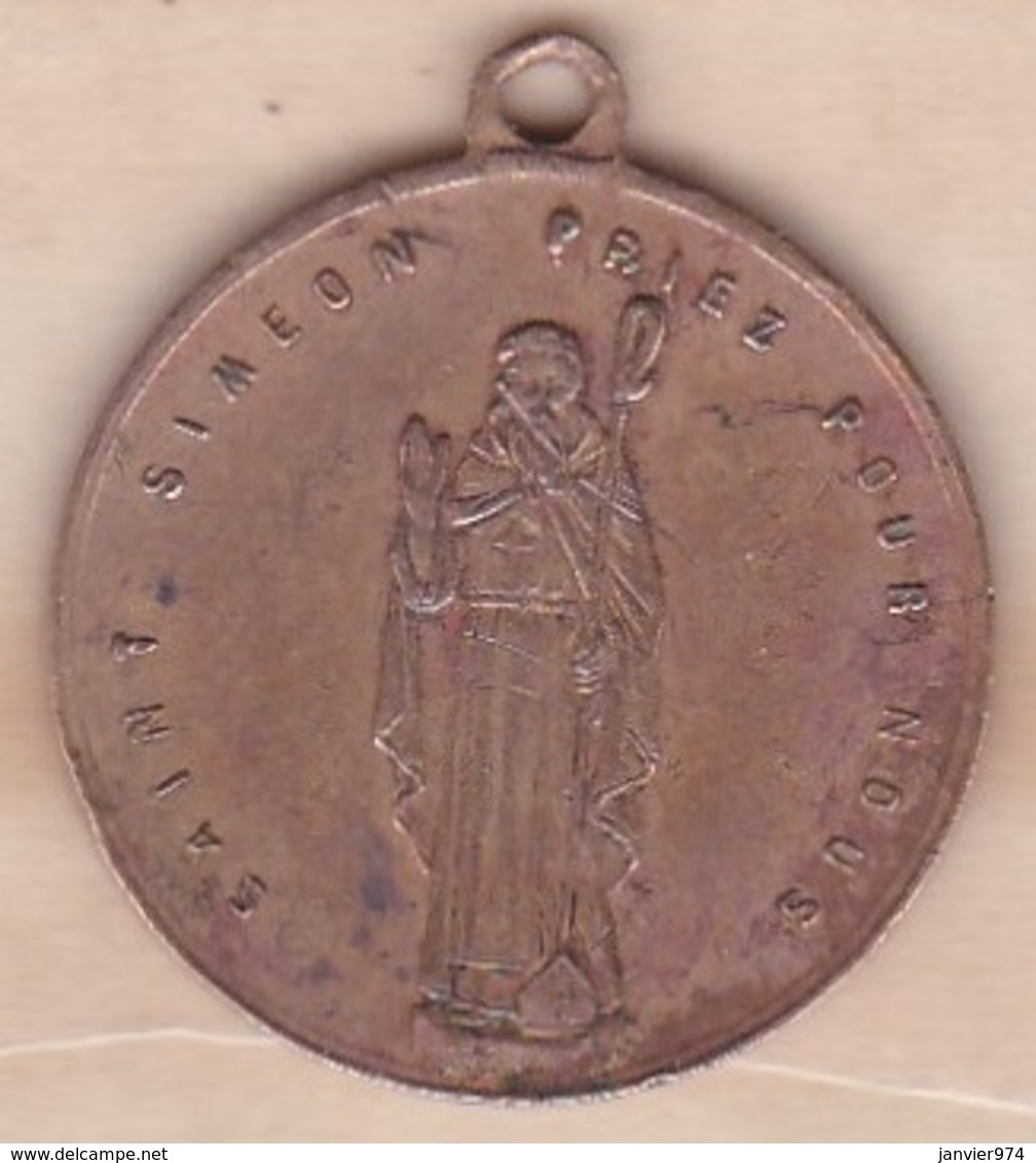 Medaille Paroisse De Boutenac . AUDE. Saint Siméon Priez Pour Nous. - Religion &  Esoterik