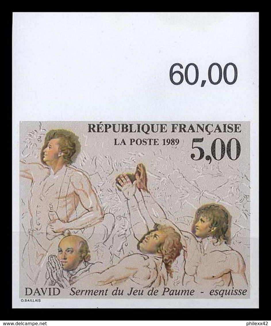 France N°2591 Bicentenaire Révolution Serment Du Jeu De Paume David Tableau Painting Non Dentelé ** MNH (Imperforate) - Non Classés