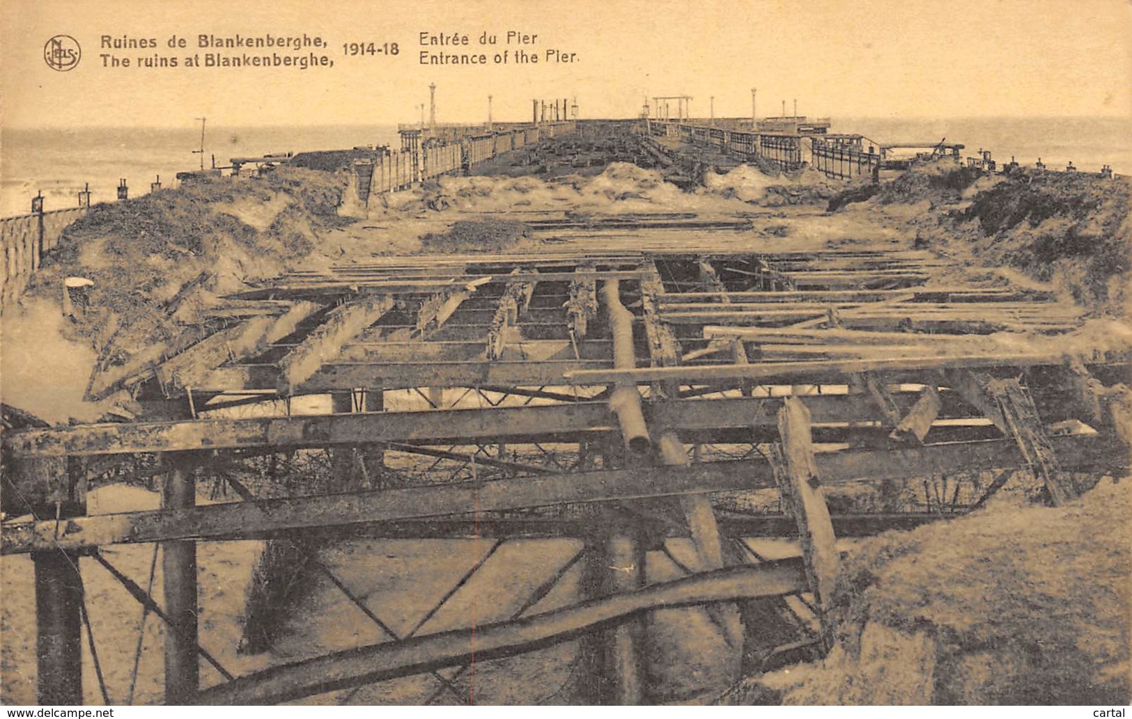 Ruines De BLANKENBERGHE  1914-18 - Entrée Du Pier - Blankenberge