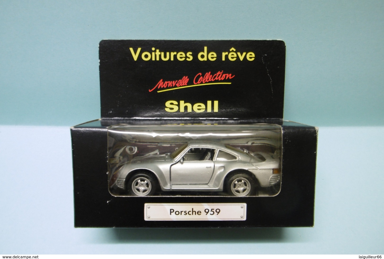 Maisto / Shell - PORSCHE 959 Gris Métallisé Voitures De Rêve BO 1/38 - Maisto