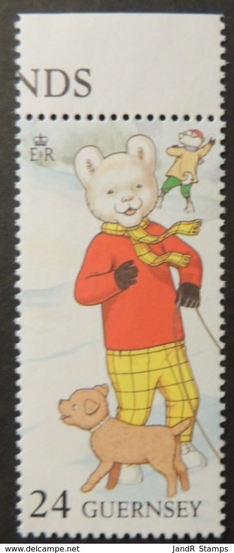 GUERNSEY 1993 RUPERT BEAR BINGO AND DOG SG605 MNH 1 VALUE CHILDREN - Guernsey