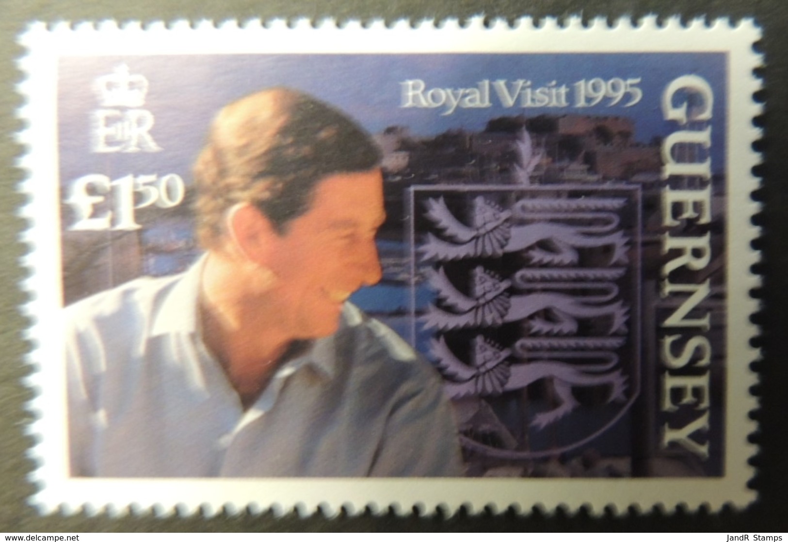 GUERNSEY 1995 ROYAL VISIT SG680 MNH 1 VALUE ROYALTY CHARLES - Guernsey