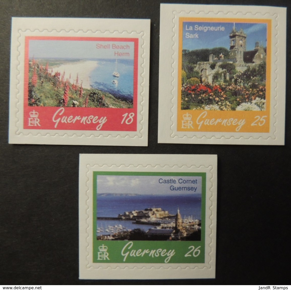 GUERNSEY 1997 SCENES SG737-739 MNH 3 VALUES SHELL BEACH SARK CASTLE CORNET TOURISM - Guernsey