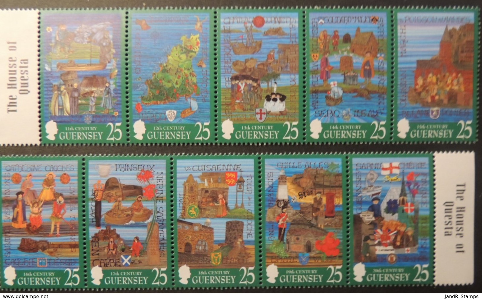 GUERNSEY 1998 MILLENIUM TAPESTRIES SG760-769 MNH 10 VALUES - Guernesey
