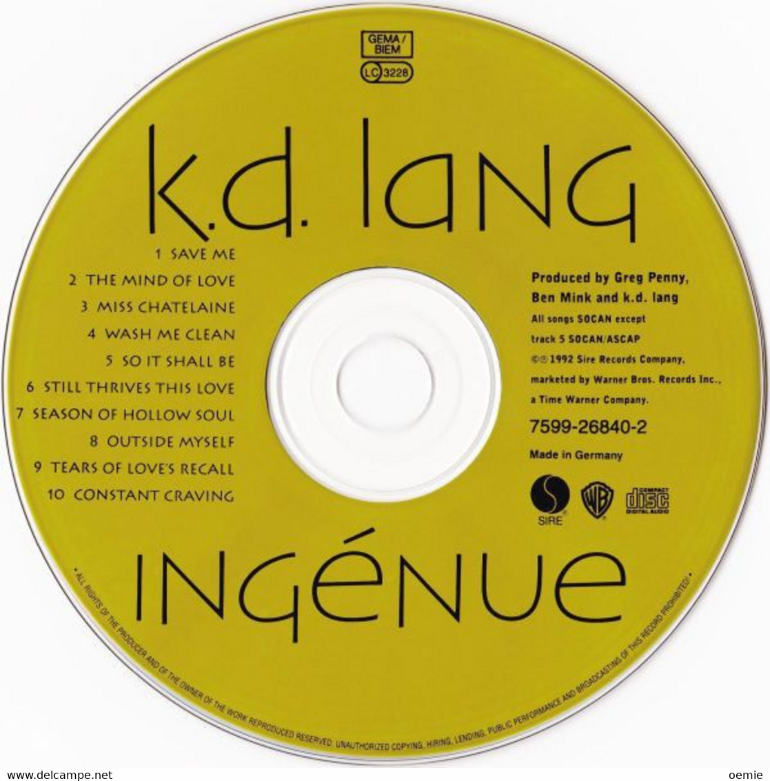 KD LANG ° COLLECTION DE 3 CD  ALBUM