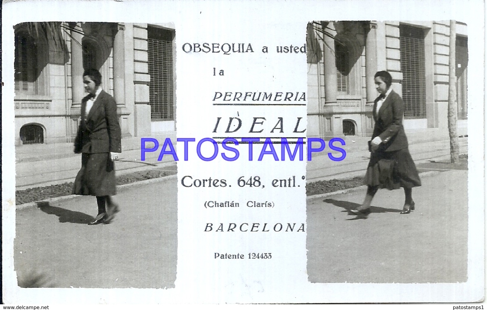 109718 SPAIN ESPAÑA BARCELONA CATALUÑA PUBLICITY PERFUMERIA IDEAL POSTAL POSTCARD - Andere & Zonder Classificatie