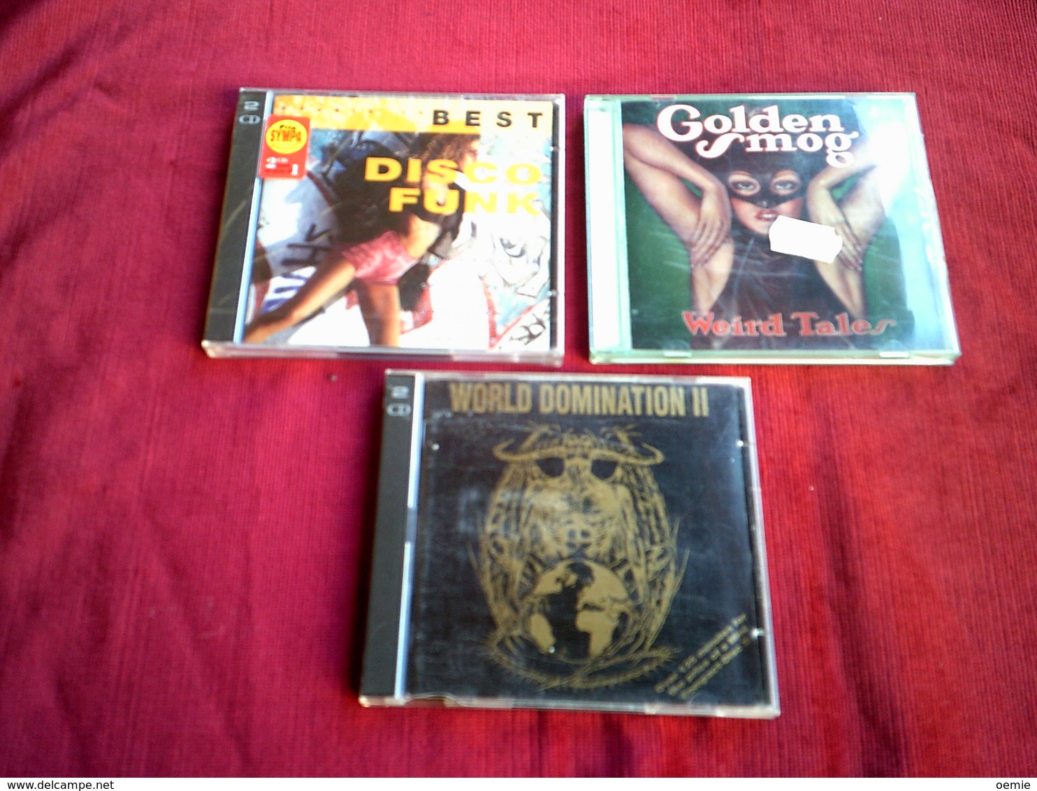 COLLECTION DE 3 CD ALBUM DE VARIOUS ARTISTES ° DISCO FUNK 2CD + WORLD DOMINATION 2 CD + GOLDEN SMOG - Reggae