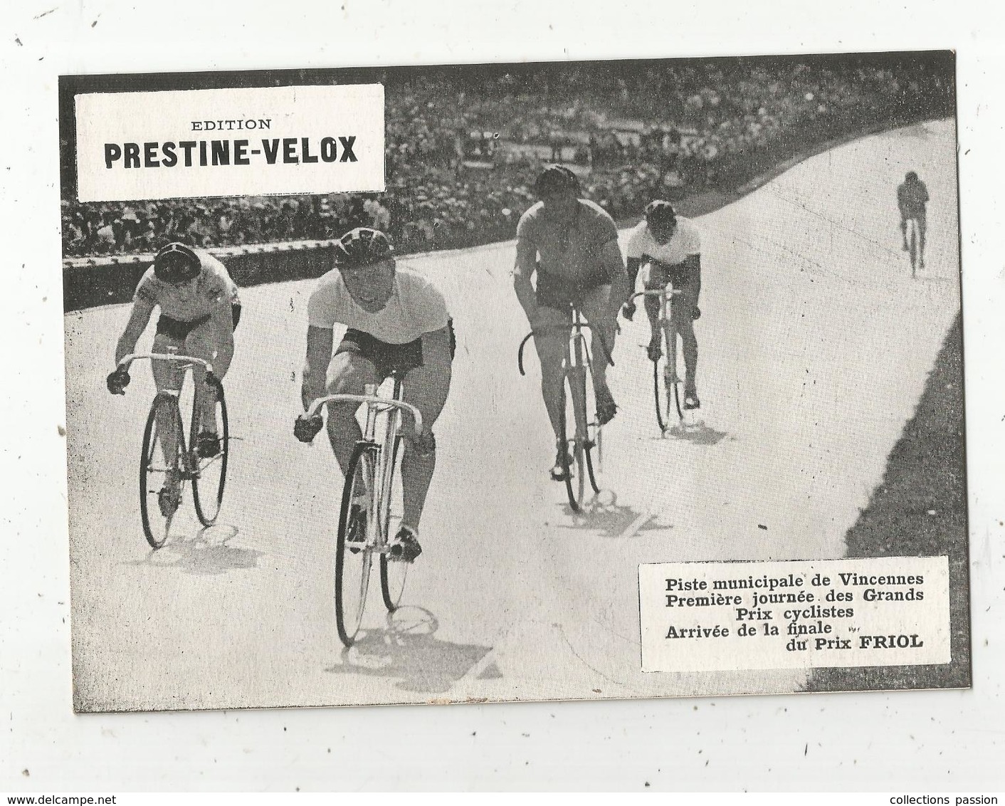 Photographie, 175x125 Mm, Cyclisme, Piste De Vincennes,Grands Prix Cyclistes,finale Du Prix FRIOL, Frais Fr 1.55 E - Cyclisme