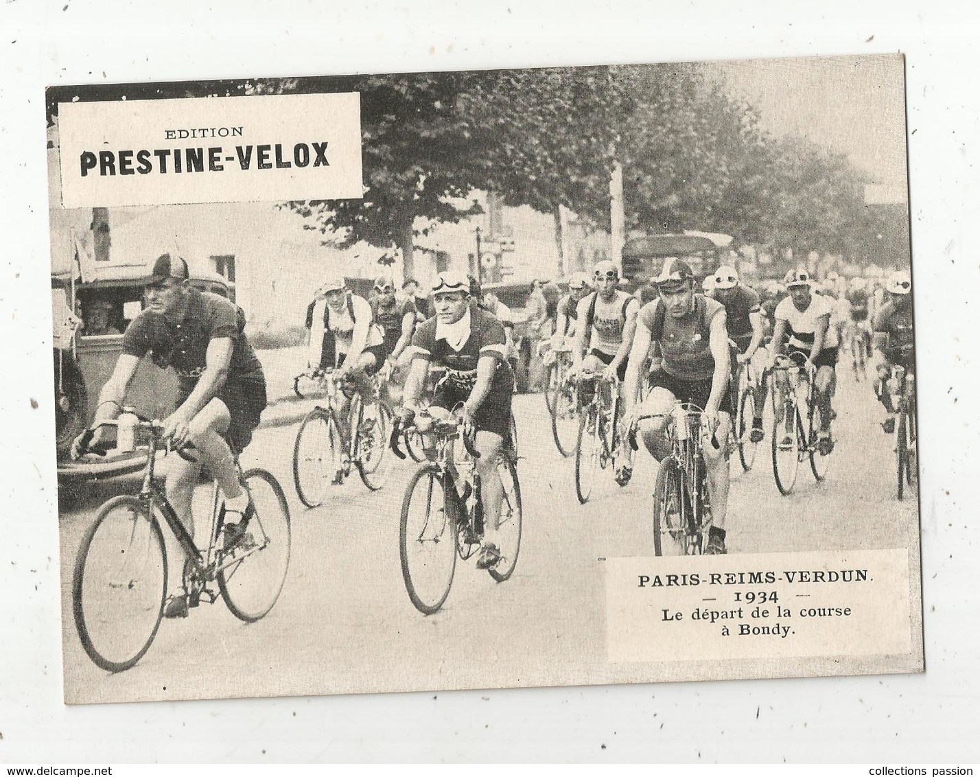 Photographie, 175x125 Mm, Cyclisme, Paris-Reims-Verdun,1934,départ à BONDY,  Frais Fr 1.55 E - Cyclisme
