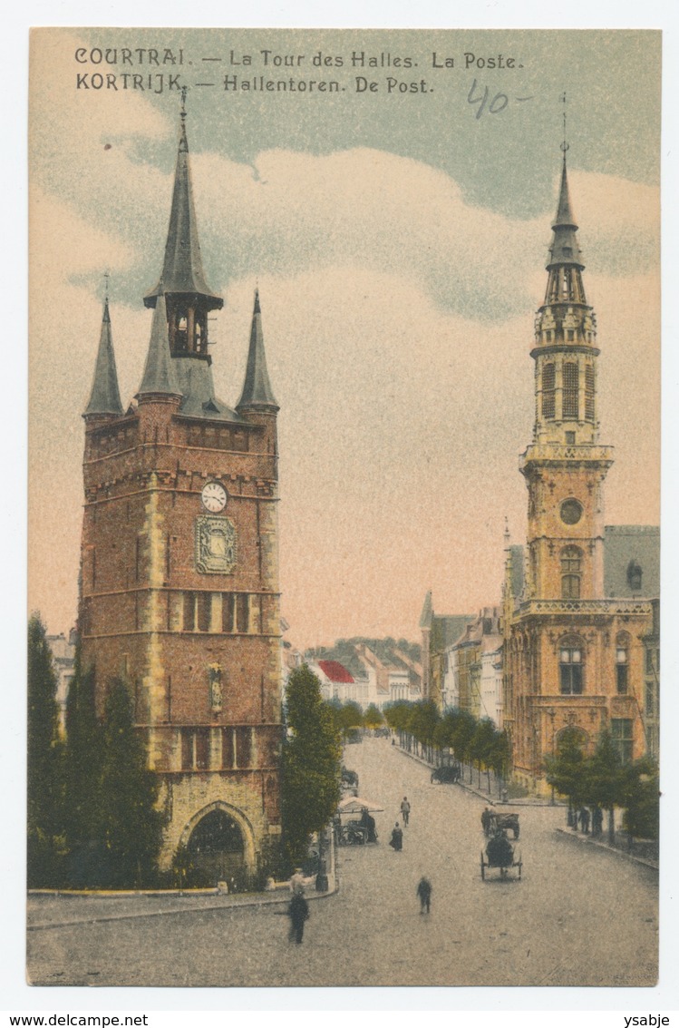 Kortrijk / Courtrai: La Poste & La Tour Des Halles  ** - Kortrijk