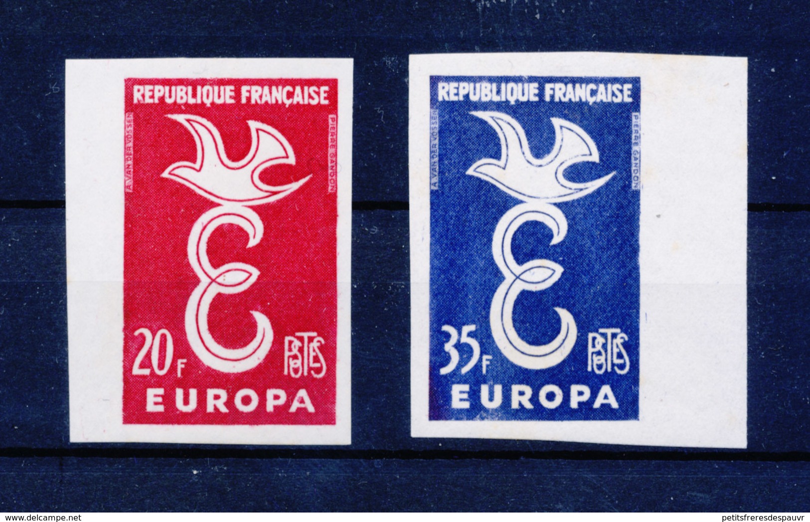 FRANCE 1958 - Paire EUROPA - ND YT 1140/1141 BDF Bord De Feuille ** MNH Neuf Sans Charnière - Non Classés