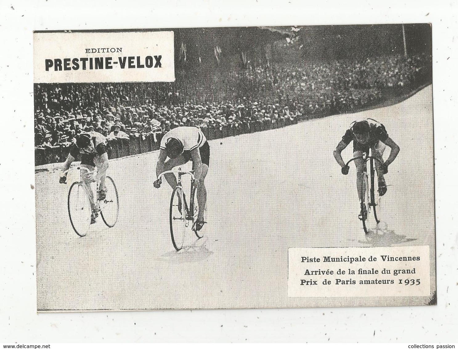 Photographie, 175x125 Mm, Cyclisme, Piste De Vincennes, 1935, Arrivée,finale Du Prix De Paris Amateurs , Frais Fr 1.55 E - Ciclismo