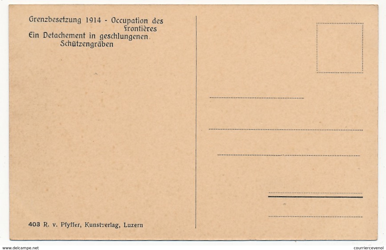 CPA - SUISSE - Occupation Des Frontières - En Détachement - Other & Unclassified