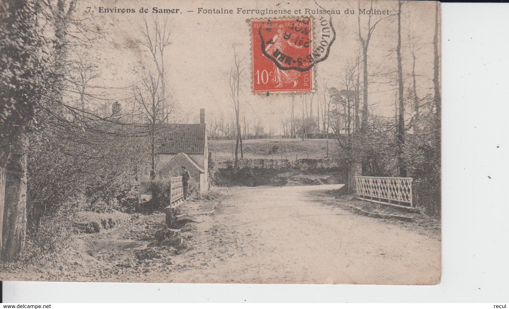 PAS De CALAIS - 15 -  Environs De SAMER - Fontaine Ferrugineuse  ... ( - Timbre à Date De 1907 - Animation  ) - Samer