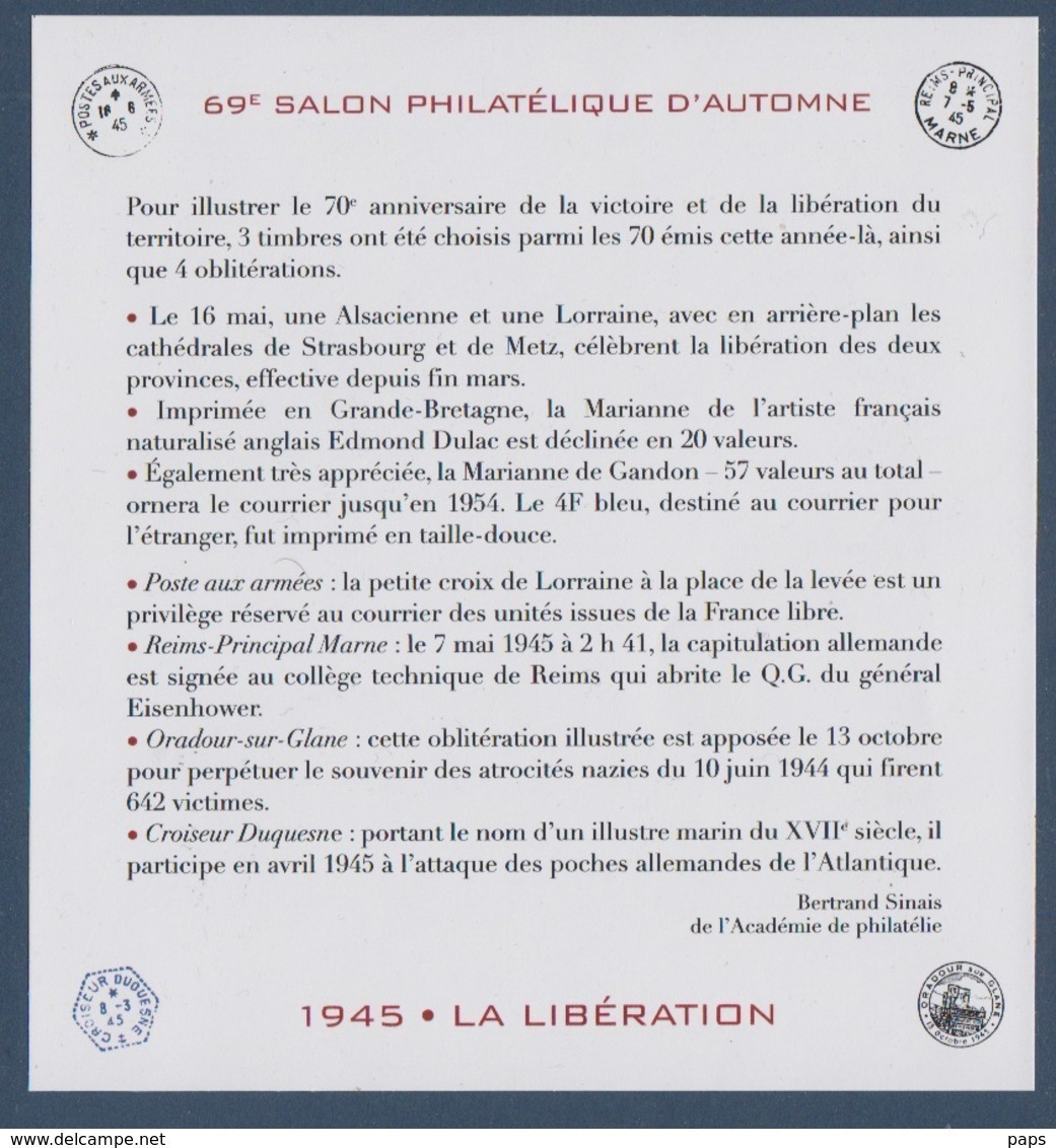 2015-N°F 4986**  LA LIBERATION 1945 - Neufs