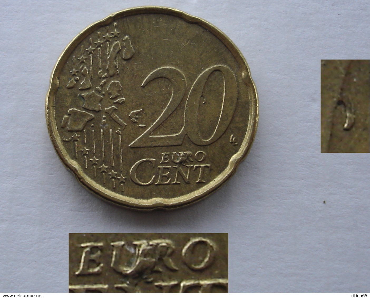 N. 70 ERRORE EURO !!! 20 CT. 2006 BELGIO ESUBERO !!! - Varietà E Curiosità