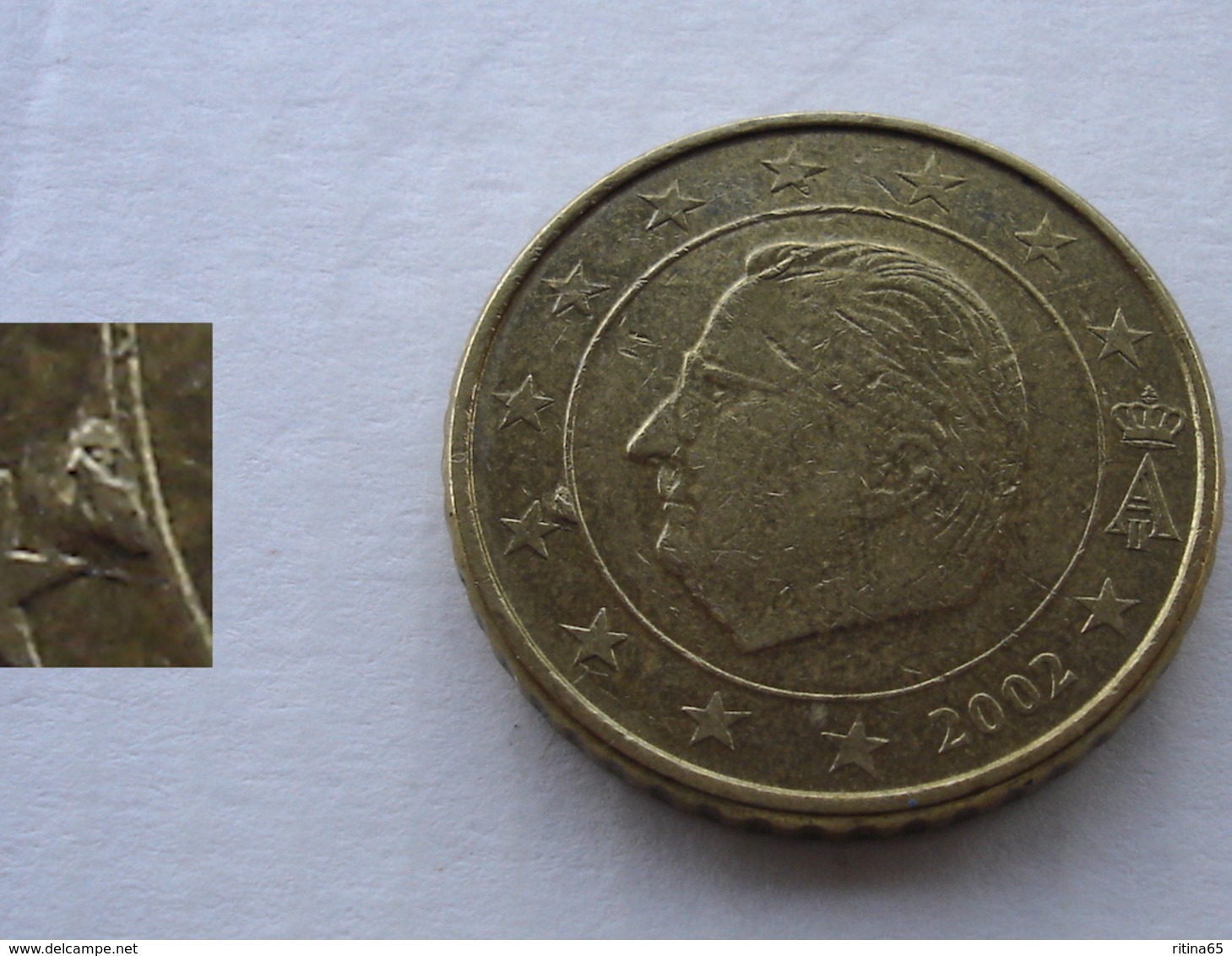 N. 72 ERRORE EURO !!! 50 CT. 2002 BELGIO ESUBERO !!! - Variëteiten En Curiosa