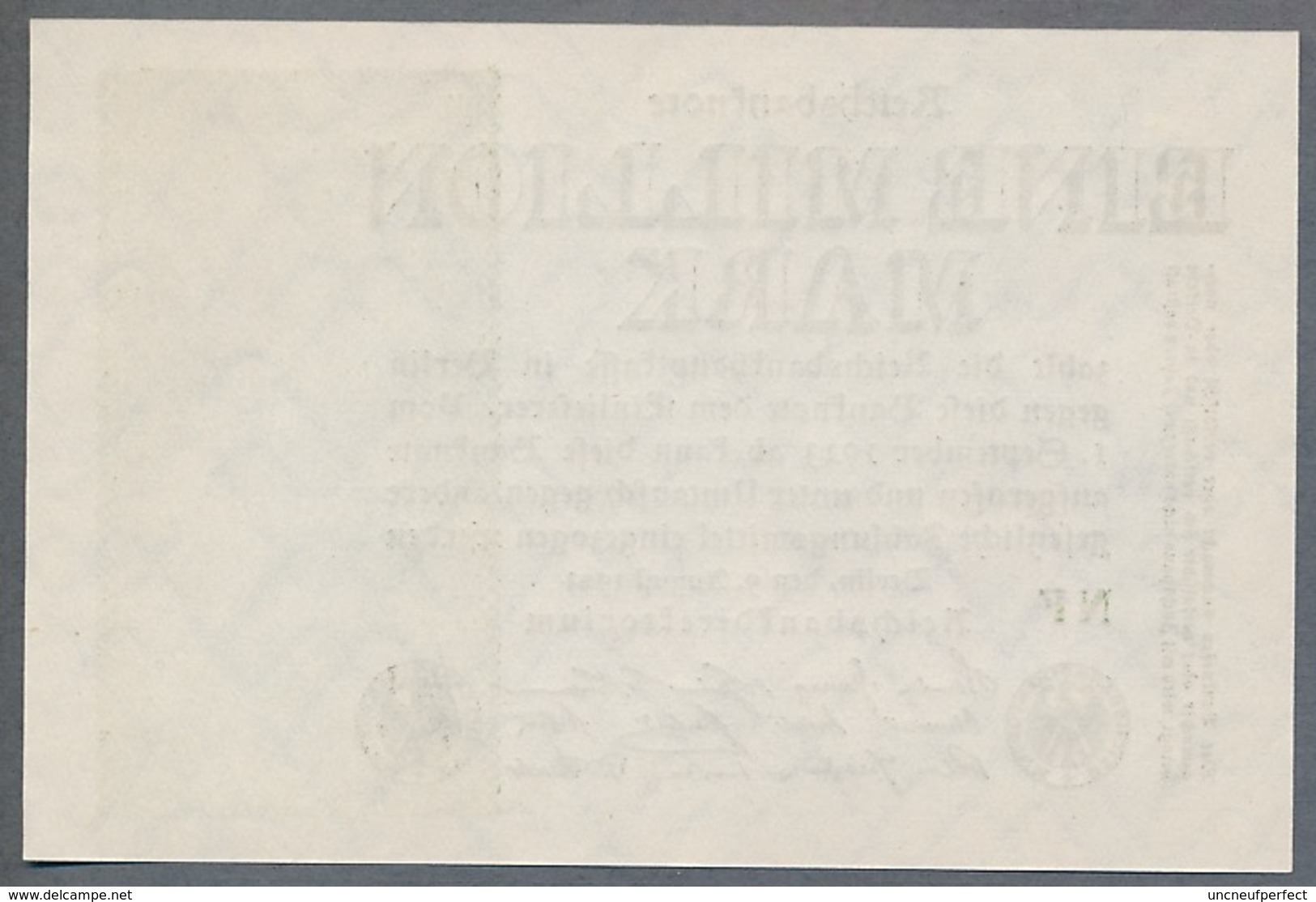 P102c Ro101c DEU-114a  1 Million Mark 1923 NEUF - 1 Million Mark