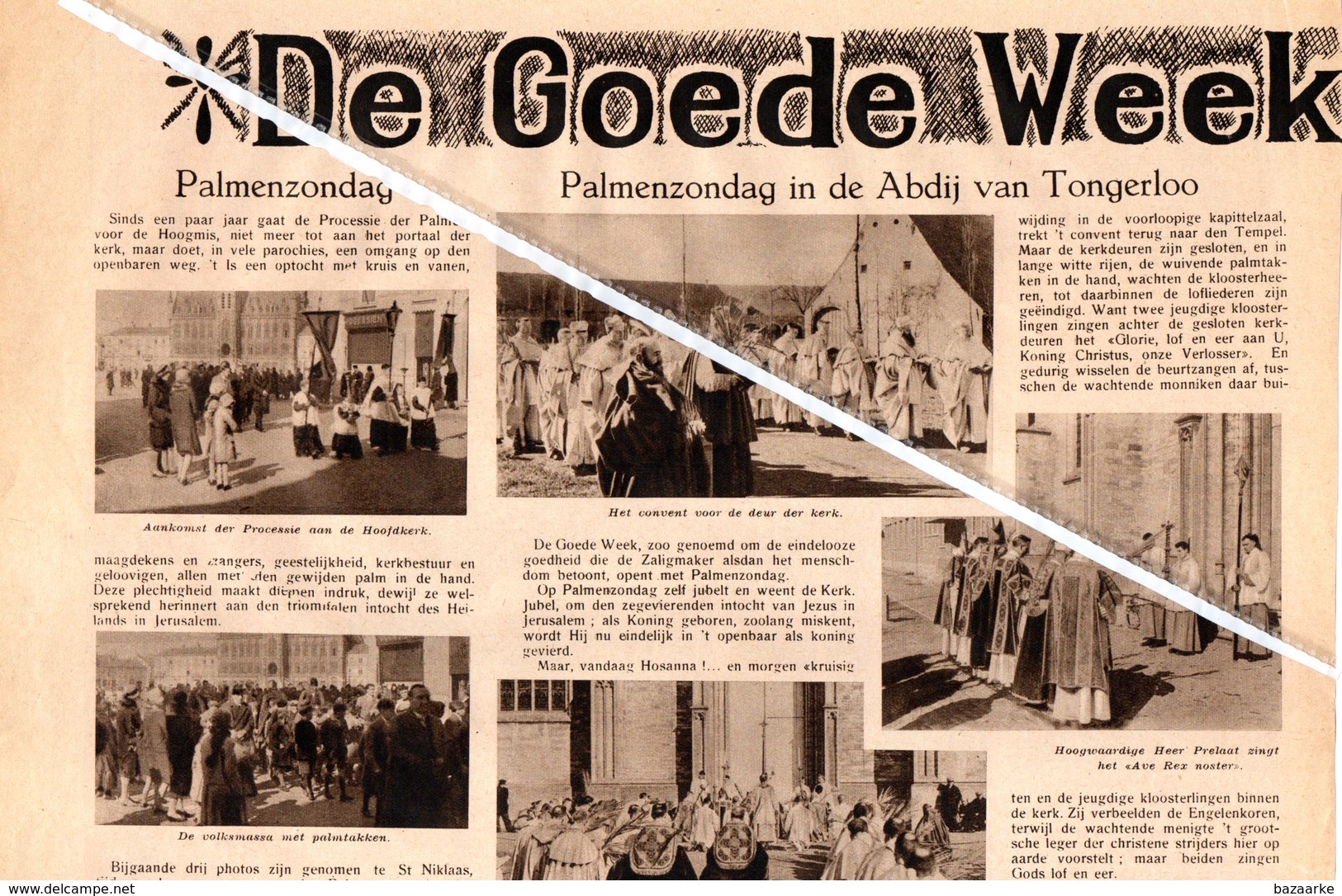 PALMENZONDAG IN DE ABDIJ VAN TONGERLOO..1931.. - Non Classificati