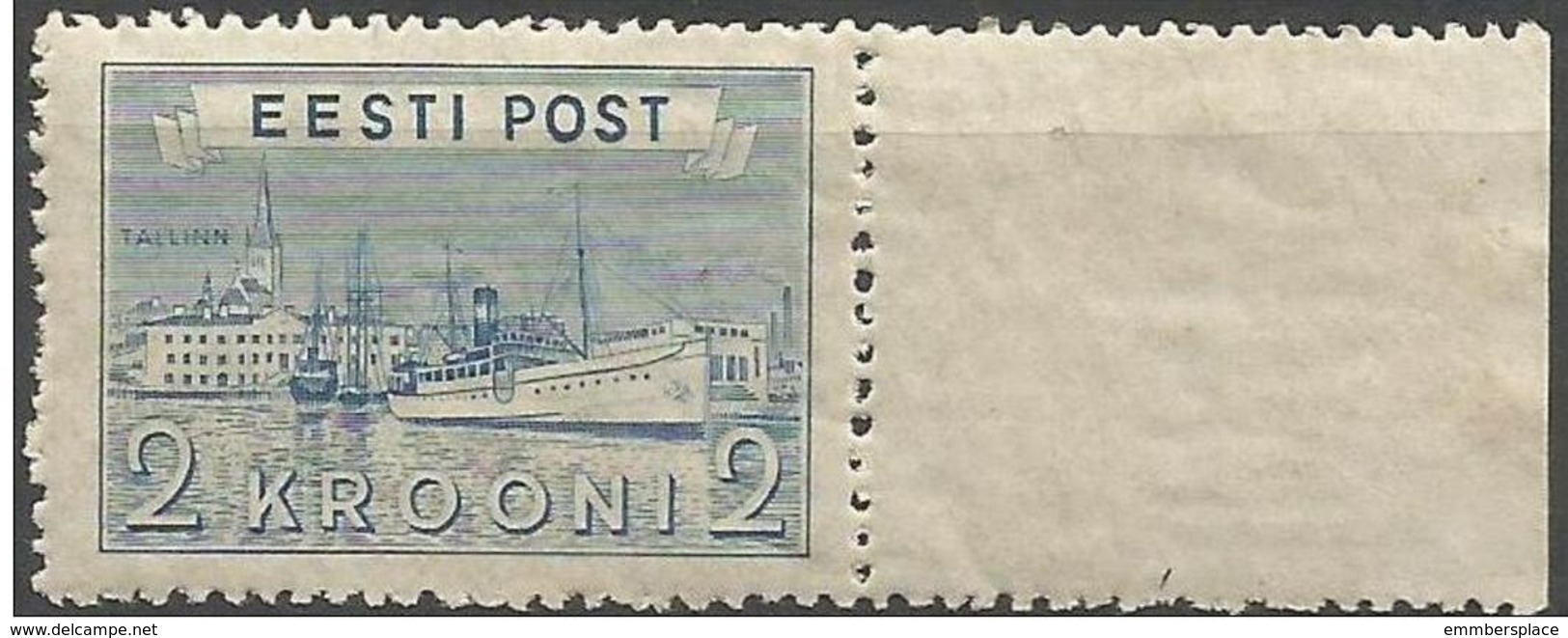 Estonia -  1938 Tallinn Harbor 2k MH  Sc 138 - Estonia