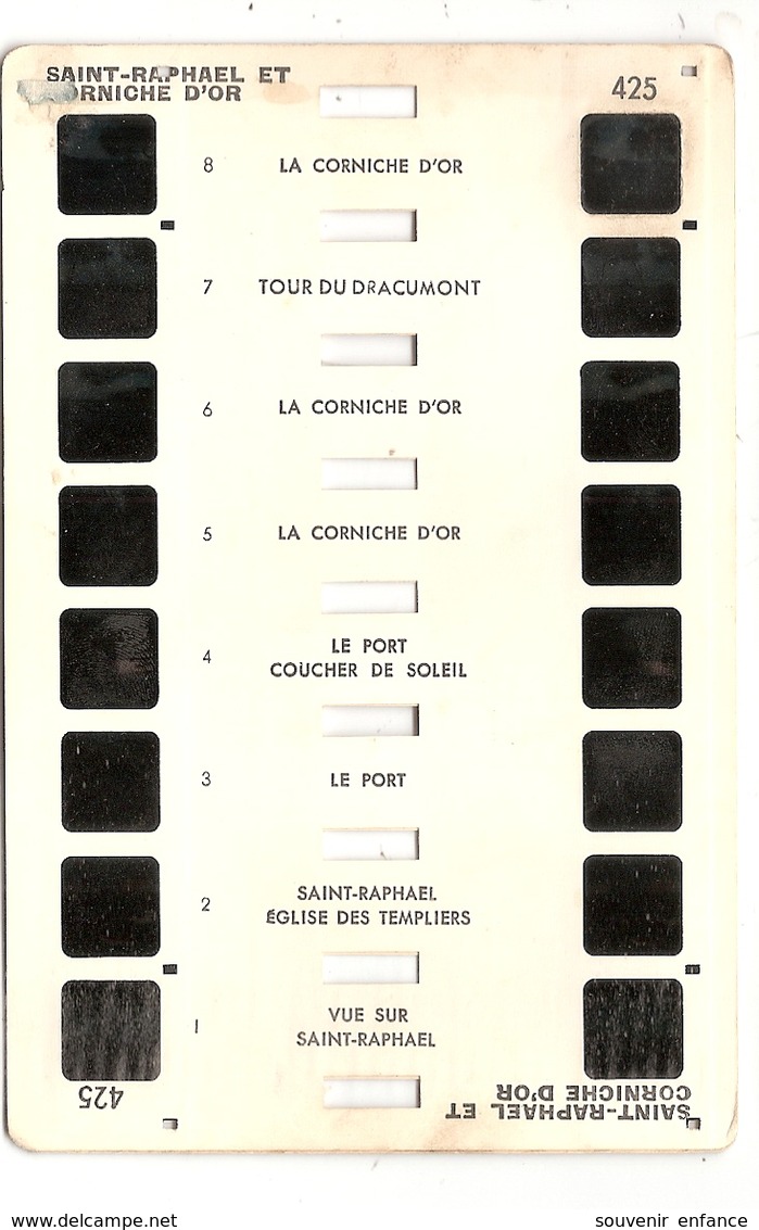 Pochette Colorelief Saint Raphael Et Corniche D'Or 83 Var - Visionneuses Stéréoscopiques