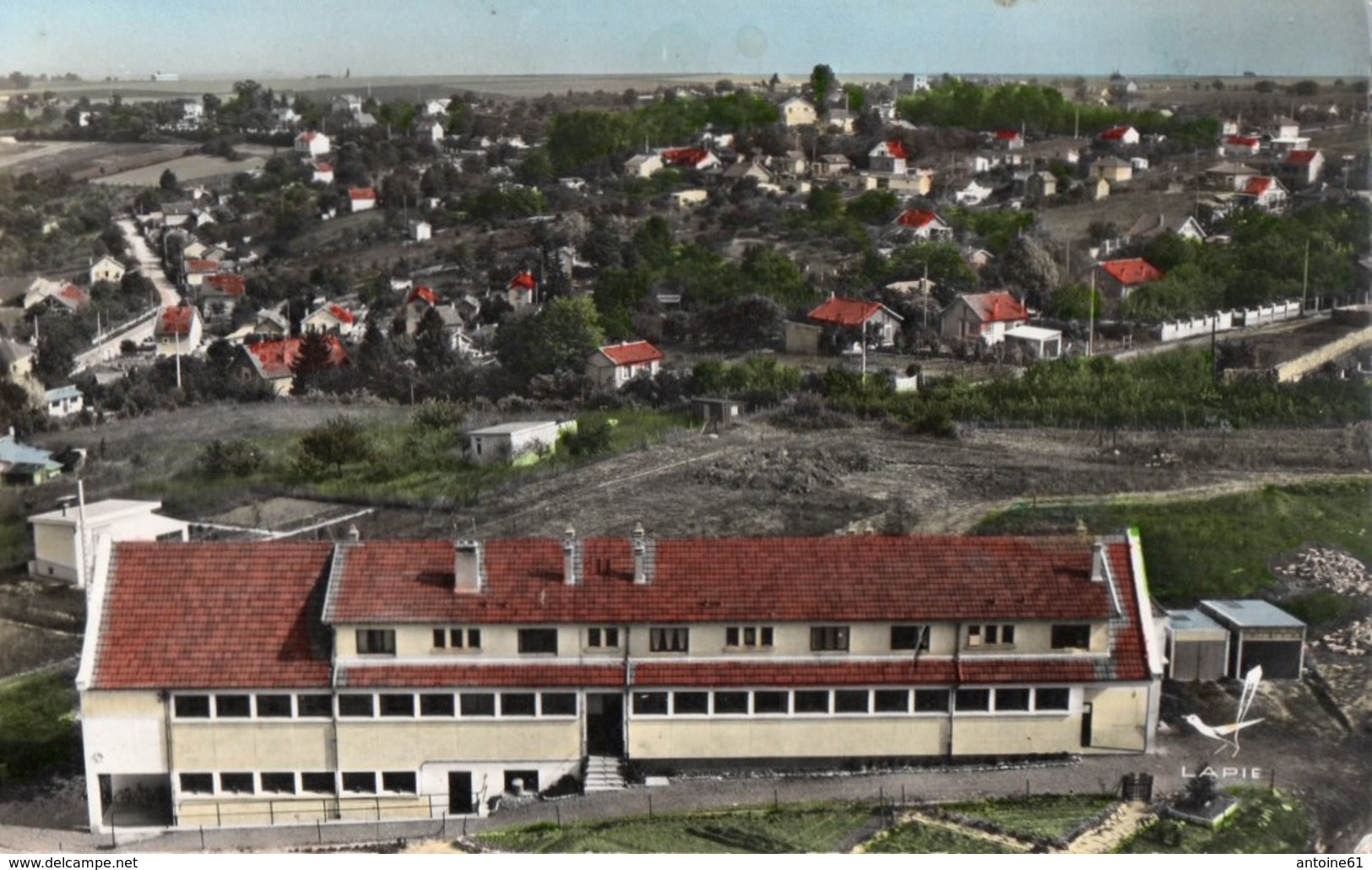 OSNY - Le Groupe Scolaire Ouest (CPSM Petit Format) - Vue Aérienne - Osny