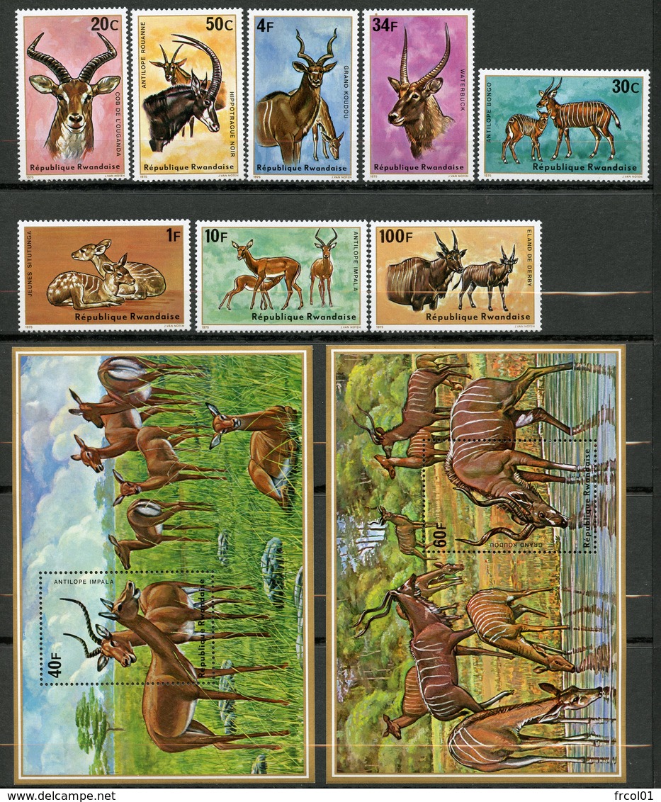 Rwanda, Yvert 611/618+BF45&46, Scott 614/621+622&623, MNH - Neufs