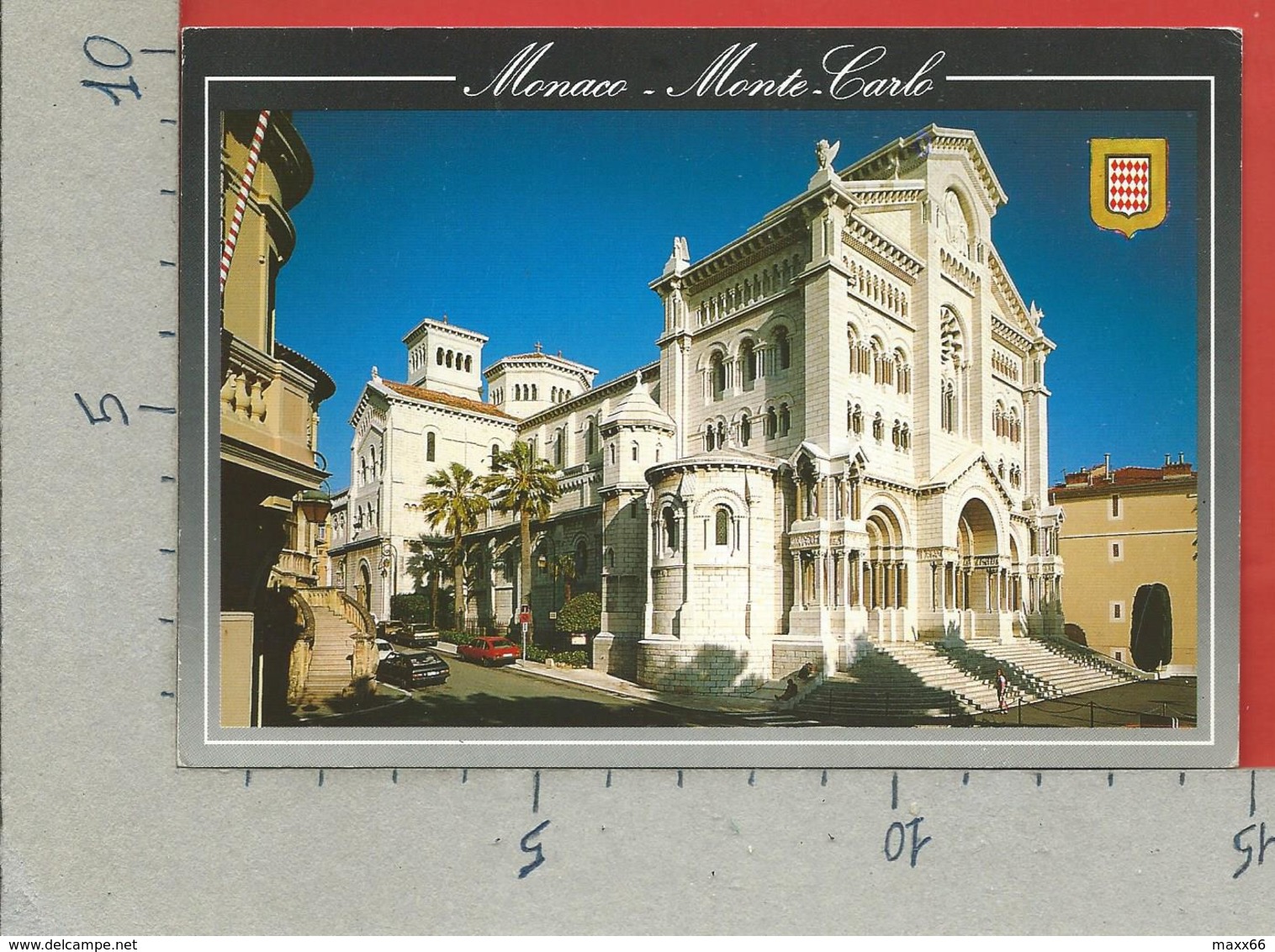 CARTOLINA VG MONACO - La Cathedrale - 10 X 15 - ANN. 1995 FEUX D'ARTIFICE - Kathedrale Notre-Dame-Immaculée