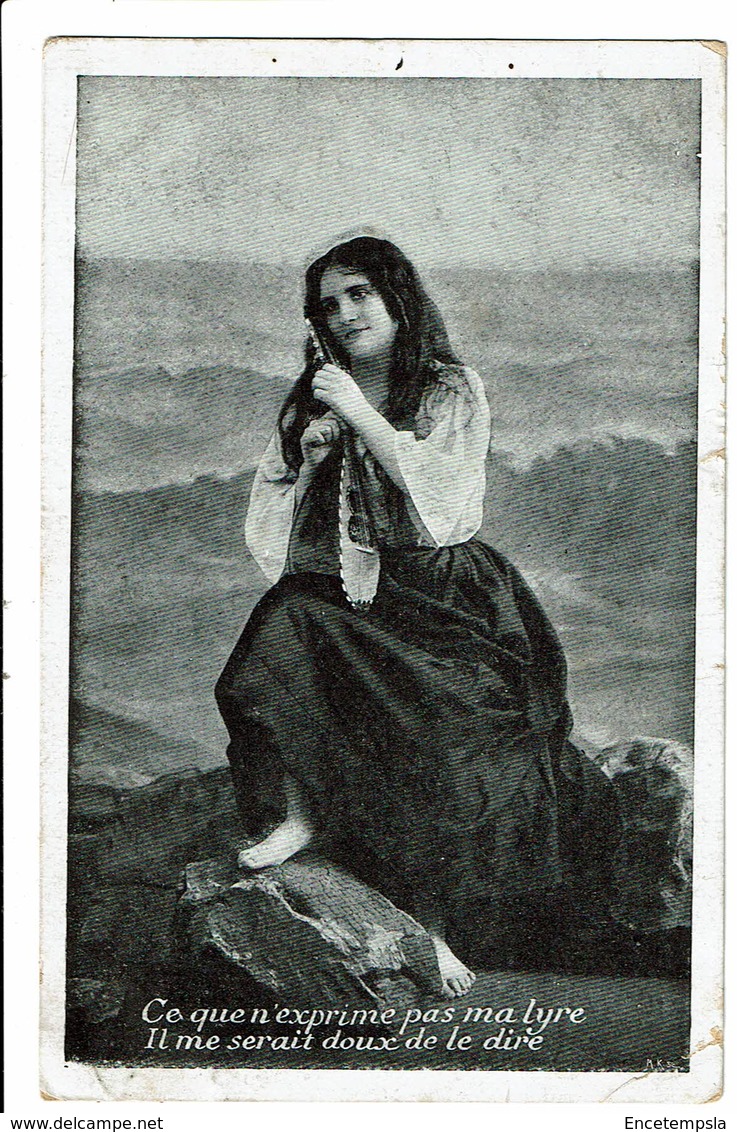 CPA - Carte Postale -Belgique -Fantaisie Femme Avec Lyre1909 VM1838 - Women