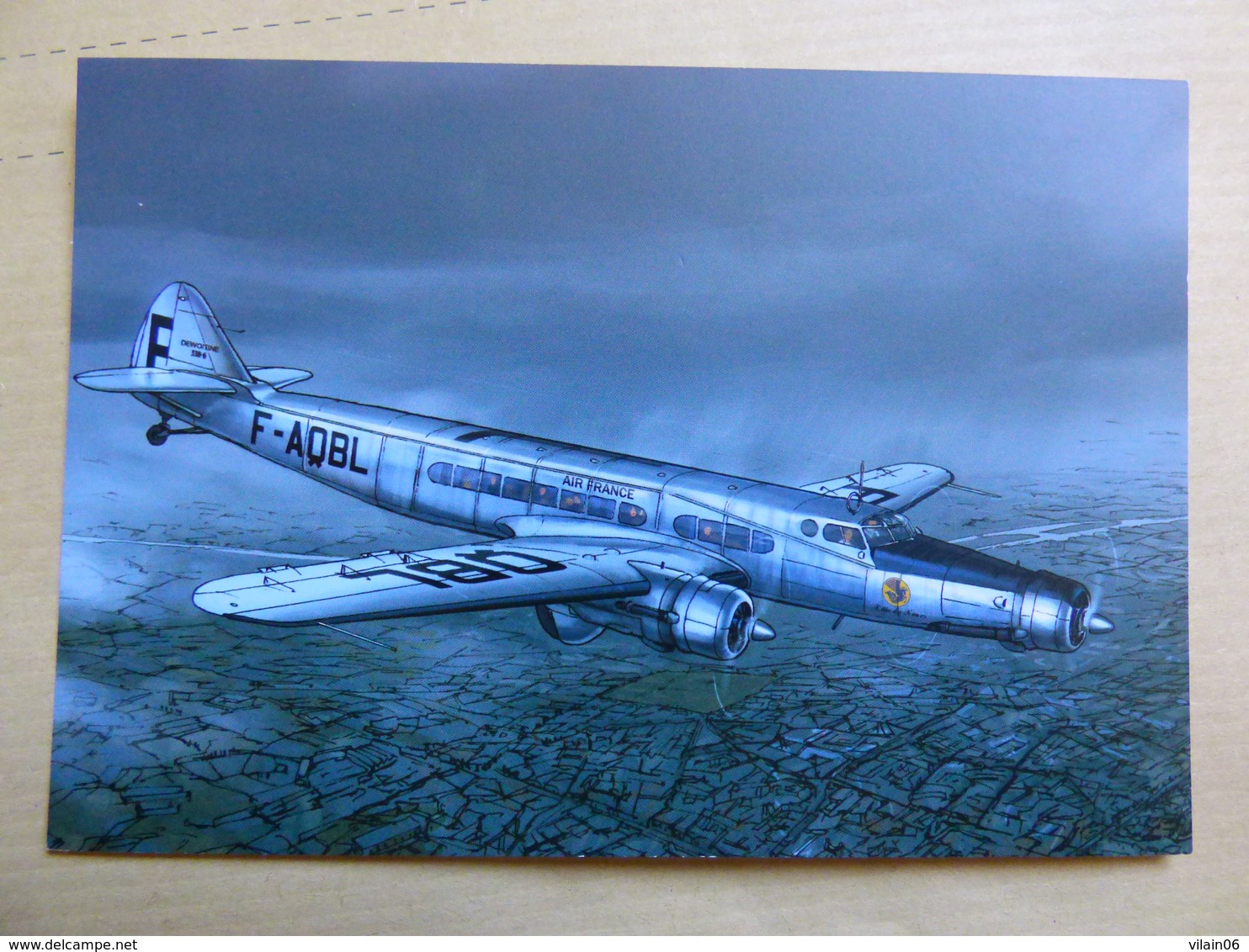 AIR FRANCE  DEWOITINE 338   F AQBL - 1946-....: Modern Era