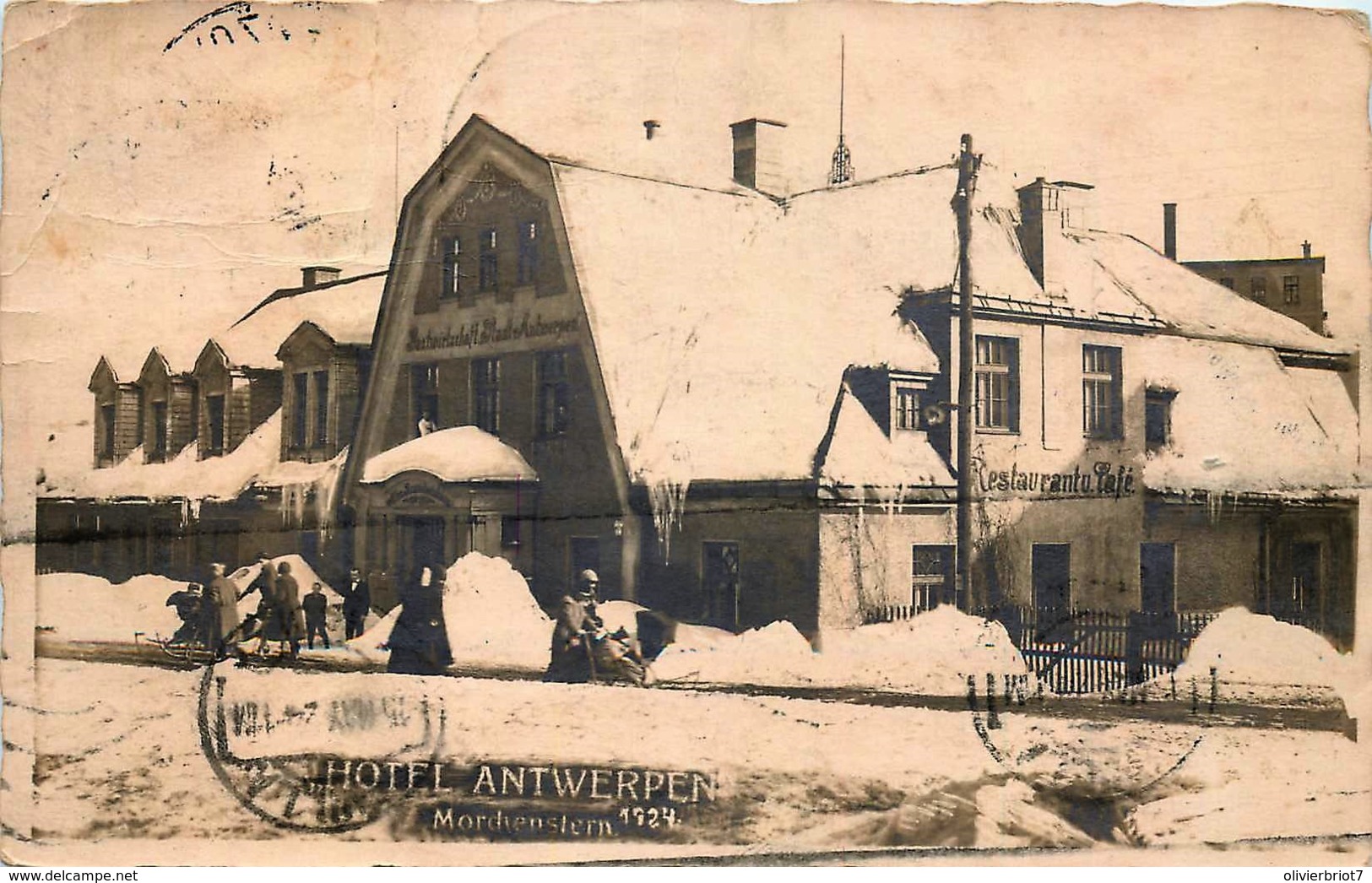 Tchequie - Carte-Photo - Morchenstern 1924 - Hôtel Antwerpen - Tchéquie