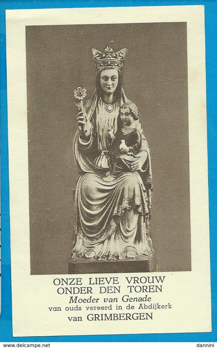 Holycard   O.L.V. Onder Den Toren   Grimbergen - Devotion Images