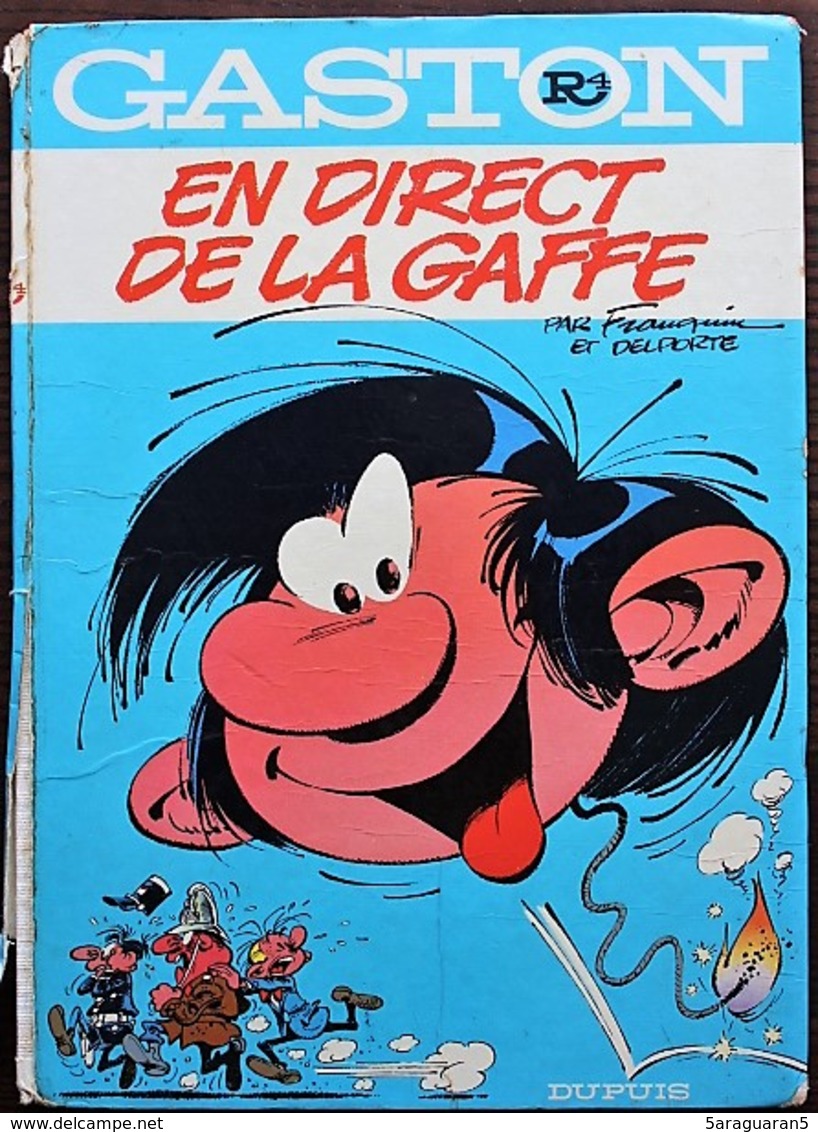 BD GASTON - R4 - En Direct De La Gaffe - EO 1974 Dos Rond - Gaston