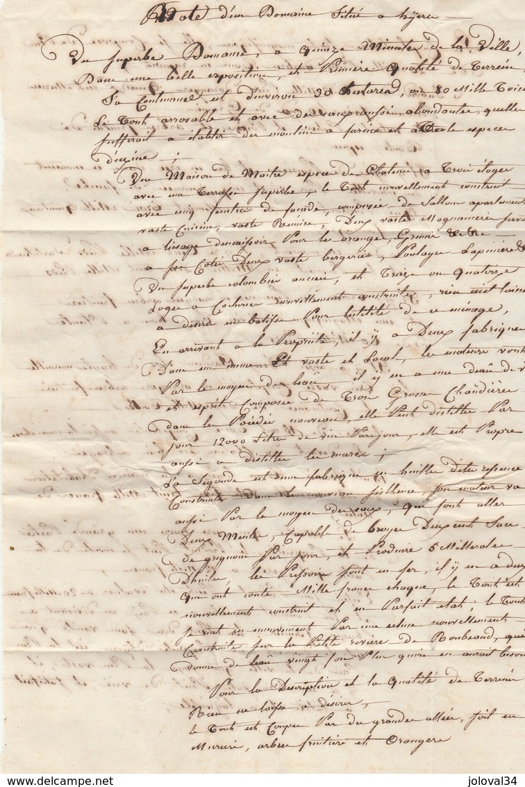 Lettre TOULON Sur Mer Var 10/5/1839 Taxe Manuscrite à Marseille Avec 2 Lettres Jointes Voir Description Hyères - 1801-1848: Précurseurs XIX