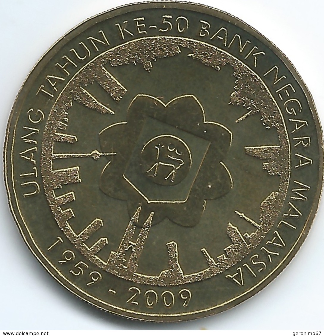 Malaysia - 1 Ringgit - 2009 - 50th Anniversary Of The Bank Negara Malaysia - KM155 - Maleisië