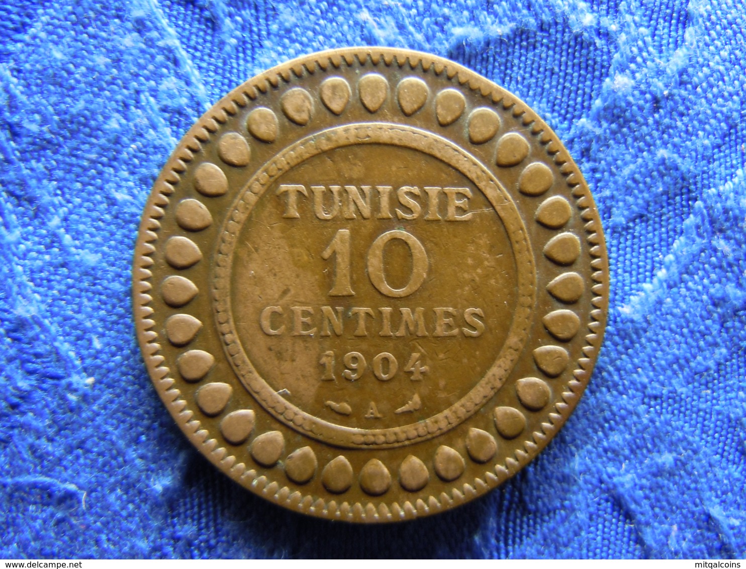 TUNISIA 10 CENTIMES 1322/1904, KM229 - Tunisie