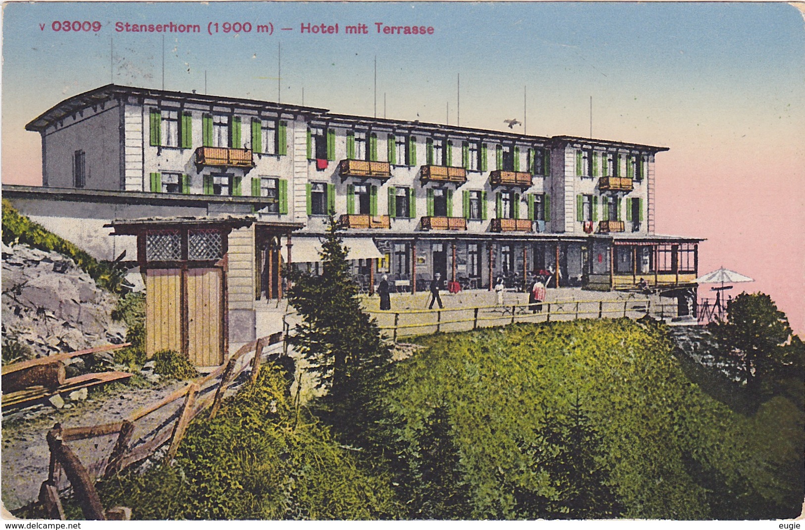 637/ Stanserhorn, Hotel Mit Terrasse, 1923 - Stans