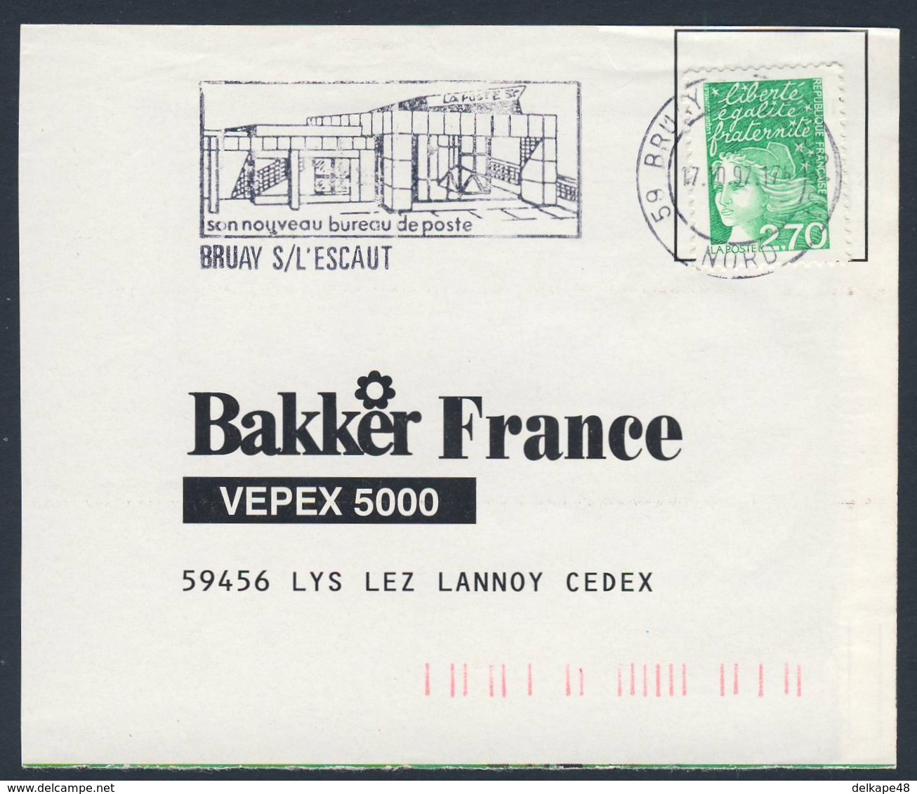 France Rep. Française 1997 Bande D'adresse / Adressstreifen - Nouveau Bureau De Poste, Bruay S/L'Escaut / Poststelle - Post