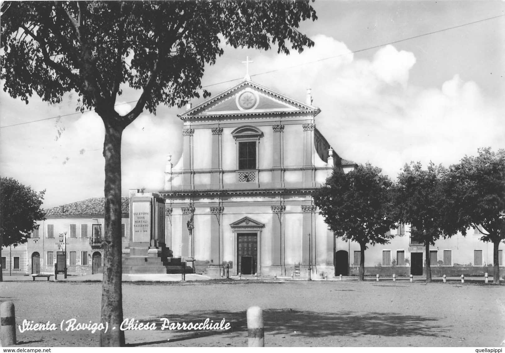 09173 "(RO)  STIENTA - CHIESA PARROCCHIALE"  . CART  SPED 1961 - Rovigo