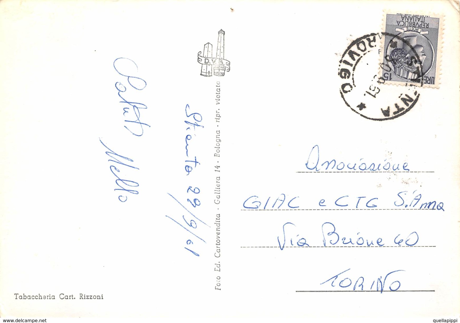 09173 "(RO)  STIENTA - CHIESA PARROCCHIALE"  . CART  SPED 1961 - Rovigo