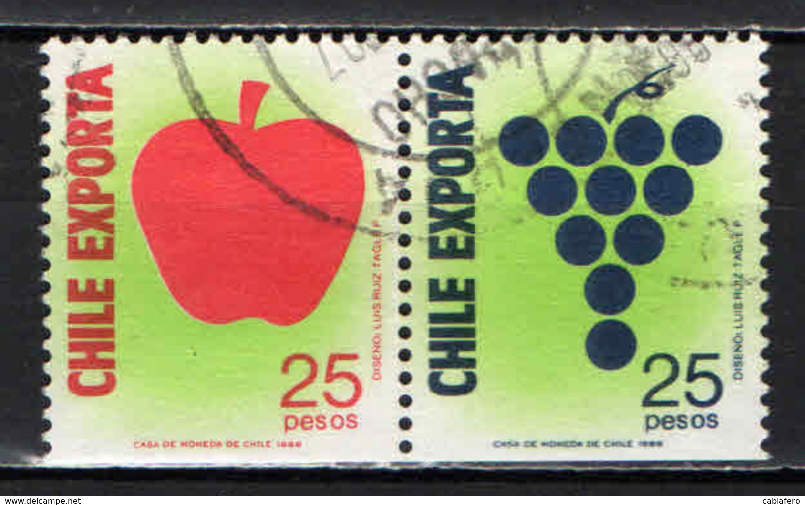 CILE - 1989 - ESPORTAZIONE DEI PRODOTTI DEL CILE - USATI - Chile