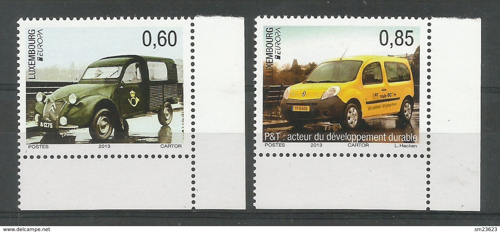 Luxembourg  2013   Mi.Nr. 1969 / 1970 , EUROPA CEPT - Postfahrzeuge - Postfrisch / MNH / (**) - 2013