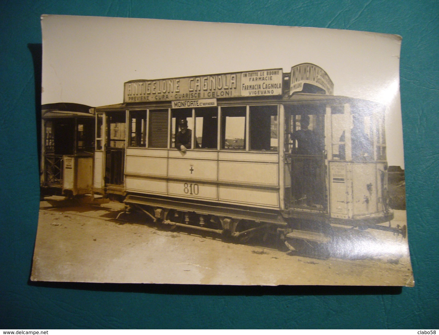 VECCHI TRAM  MILANO  FOTOGRAFIA ORIGINALE  ANTIGELONE CAGNOLA - Treni