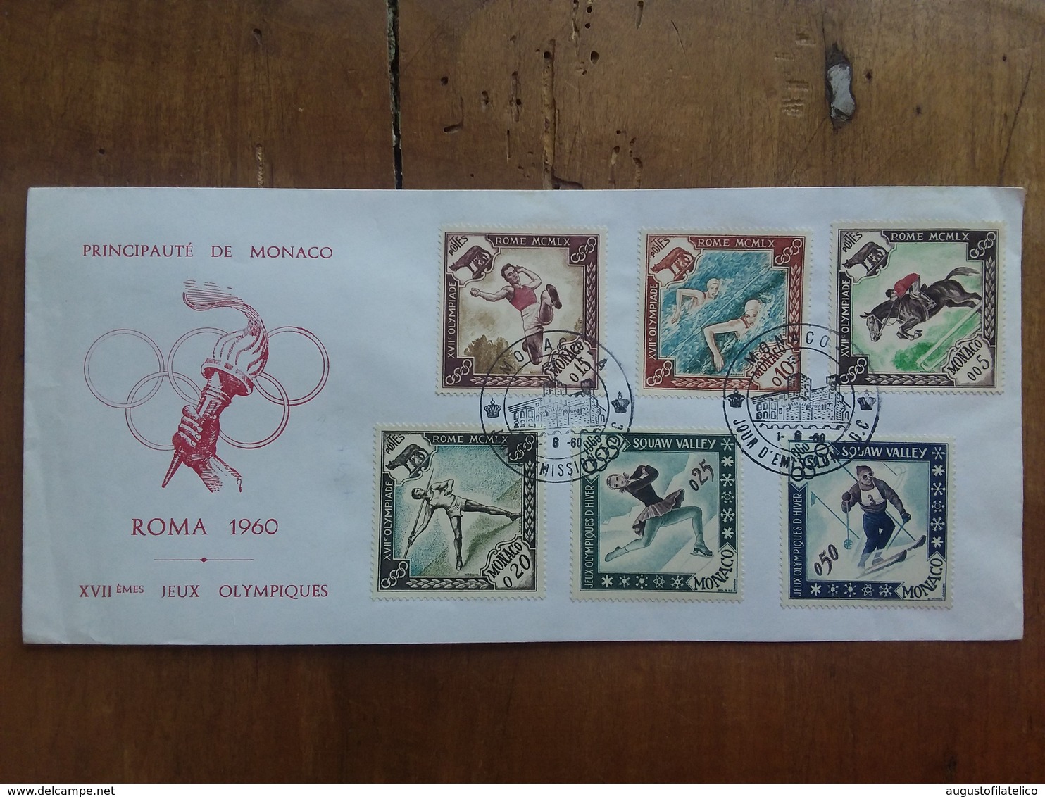 MONACO - F.D.C. Olimpiadi 1960 + Spese Postali - FDC