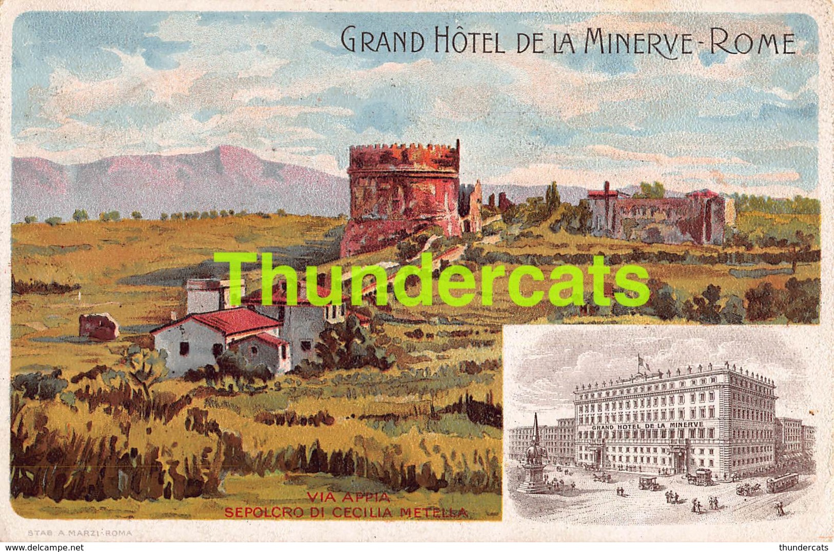 CPA GRAND HOTEL DE LA MINERVE ROME ROMA - Cafés, Hôtels & Restaurants