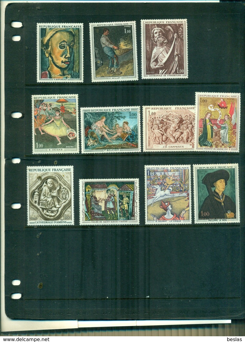 FRANCE ART-TABLEAUX 69 -70-71 11 VAL NEUFS A PARTIR DE 0.75 EUROS - Unused Stamps